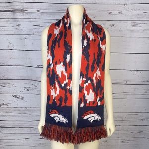 Denver Broncos Scarf Orange Blue White Unisex
